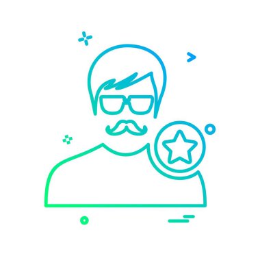 Avatar simge tasarlamak vektör