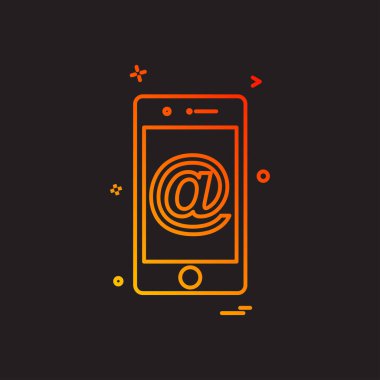 Mobil simge tasarım vektörü