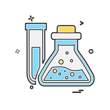 Şişesi simgesi tasarım, renkli vektör çizim