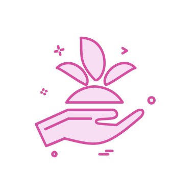 El simgesi tasarım, renkli vektör çizim