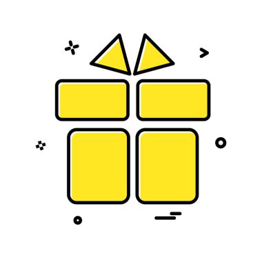 Hediye kutusu simge vektör beyaz arka plan üzerinde