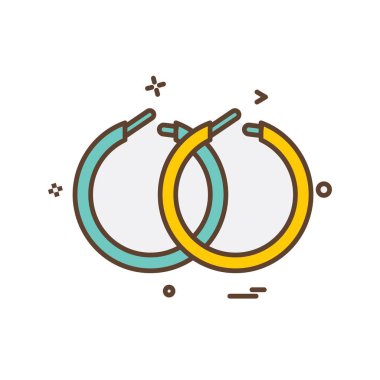 Küpe simge tasarlamak vektör