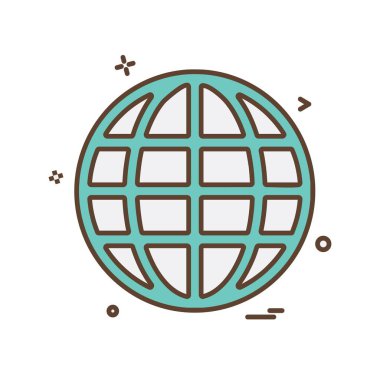 Küre simge tasarlamak vektör