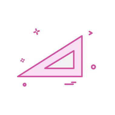 Geometri ölçek simge tasarlamak vektör