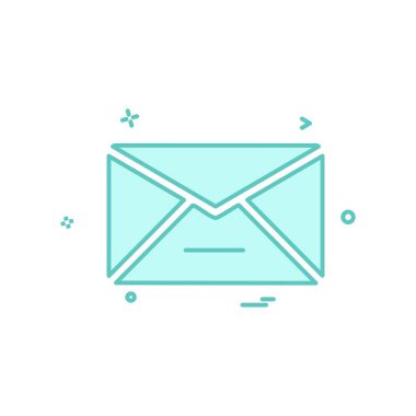 İleti simgesi tasarım vektörü