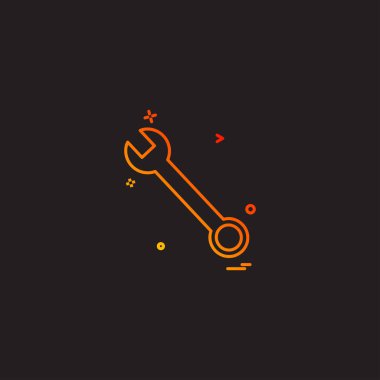 İngiliz anahtarı simgesini vektör tasarımı