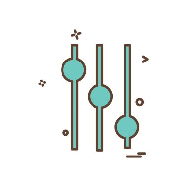 Eşitleştirici simge tasarım vektörü