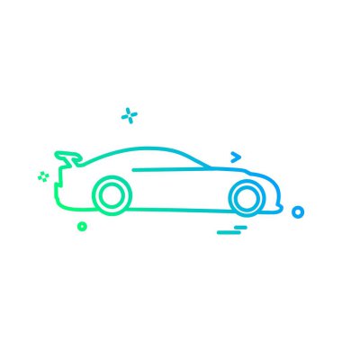 Araç simgesi tasarım, renkli vektör çizim