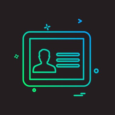 Kimlik kartı simge tasarlamak vektör