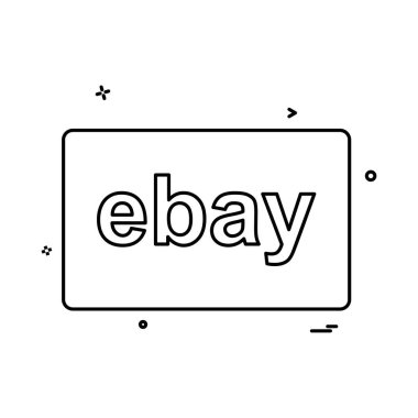Ebay kart tasarım vektörü 