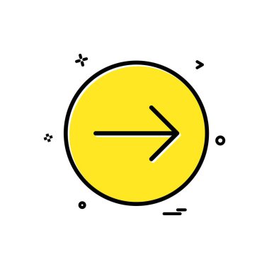 ok sağ simge vektör tasarımı