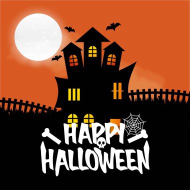 Mutlu Cadılar Bayramı Davetiyeli yaratıcı tasarım vektör