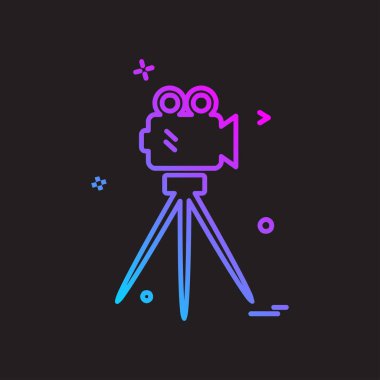 Camcoder simge tasarlamak vektör 