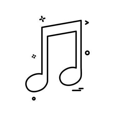 Müzik simge tasarlamak vektör