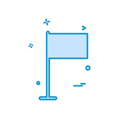 Bayrak simgesi tasarım vektörü