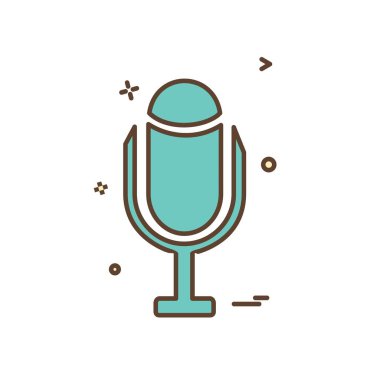 Mikrofon simgesi tasarım vektörü