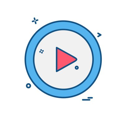 Medya düğme simge tasarlamak vektör