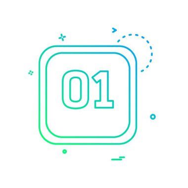 1 tarihi takvim simge tasarlamak vektör