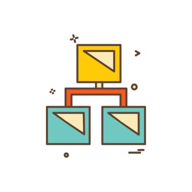 Ağ simgesi tasarım vektörü