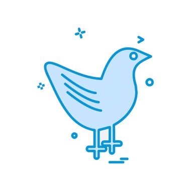 Kuş simgesi tasarım, renkli vektör çizim