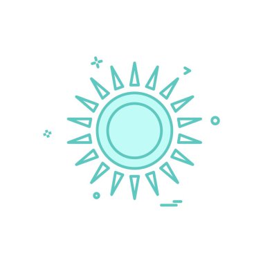 Güneş simgesi tasarım vektörü