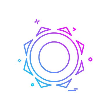 Güneş simgesi tasarım, renkli vektör çizim