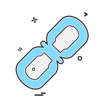 Web bağlantı simgesi tasarım, renkli vektör çizim