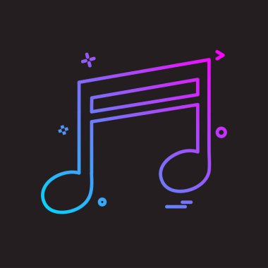 Müzik simge tasarlamak vektör