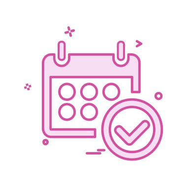 Takvim simgesi tasarım vektörü 