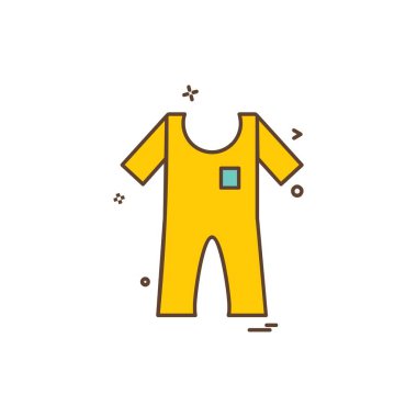 Giysi simgesi tasarım vektörü