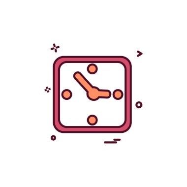 saat saat simge vektör tasarımı