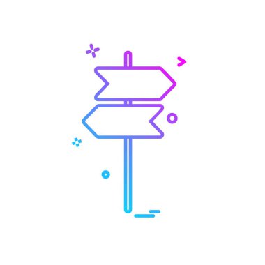 Yön Panosu simgesi tasarım, renkli vektör çizim