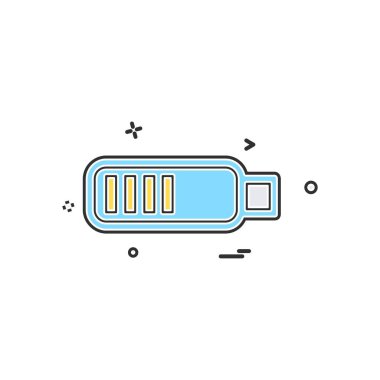 Batarya simgesi tasarım vektörü