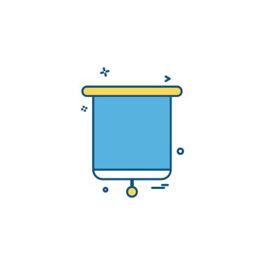 Sunu simgesi tasarım, renkli vektör çizim