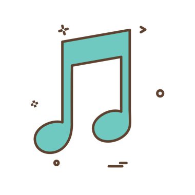 Müzik simge tasarlamak vektör 