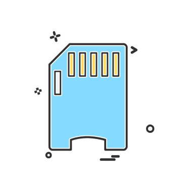 Sim kart simgesi tasarım vektörü