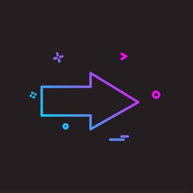 Ok simgesi tasarım vektörü