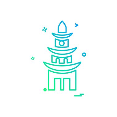 Tapınak simge tasarlamak vektör