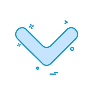 Aşağı ok simgesi tasarım vektörü