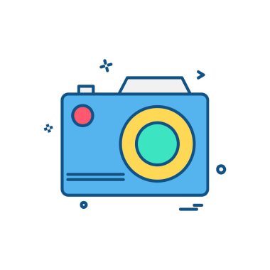 Kamera simgesi tasarım vektörü