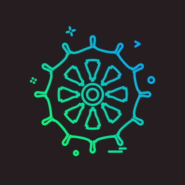 Yüzük simgesi tasarım, renkli vektör çizim