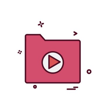 Klasör simgesi tasarım vektör illustr