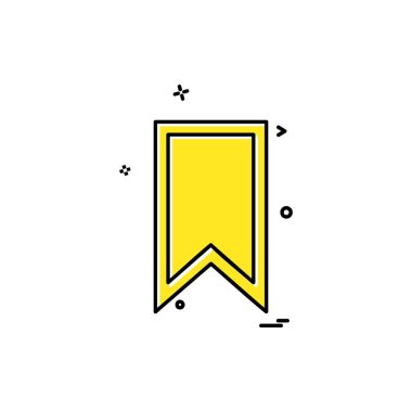 Etiketi simgesi tasarım, renkli vektör çizim