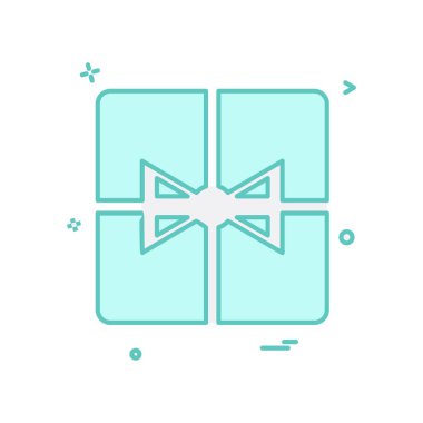 Giftbox simge tasarlamak vektör