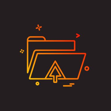 Klasör simge tasarlamak vektör 