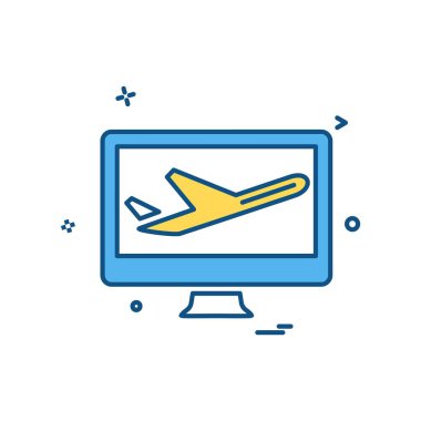 Uçak simgesi tasarım vektörü