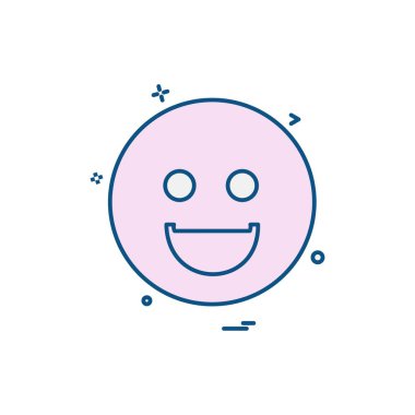 Emoji simgesi tasarım, vektör çizim