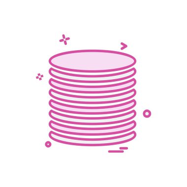 Sikke simge tasarım, renkli vektör çizim