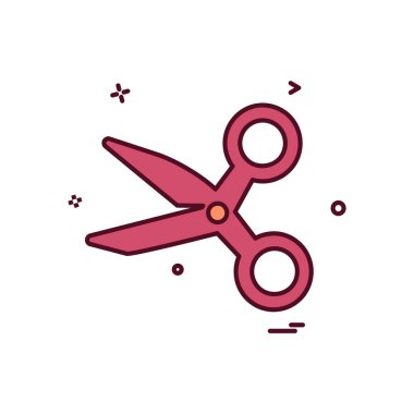 Makas simge tasarlamak vektör