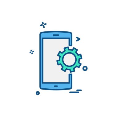 Mobil simge tasarım vektörü